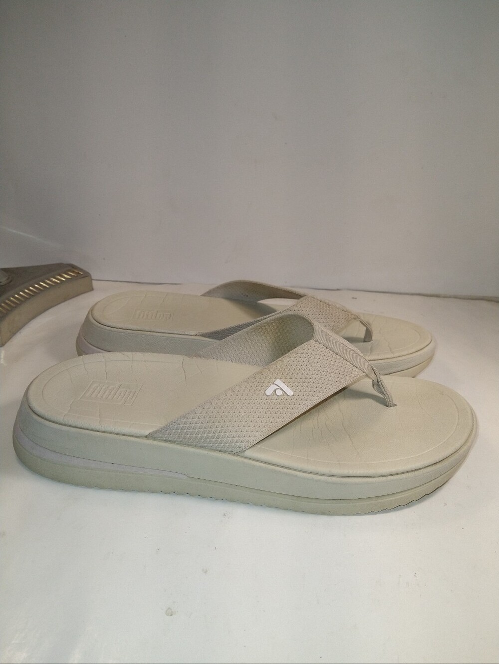 FitFlop Surff Two-Tone Webbing Toe Post Comfort Sandals Women's sz 10.